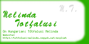 melinda totfalusi business card