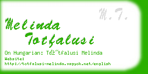 melinda totfalusi business card